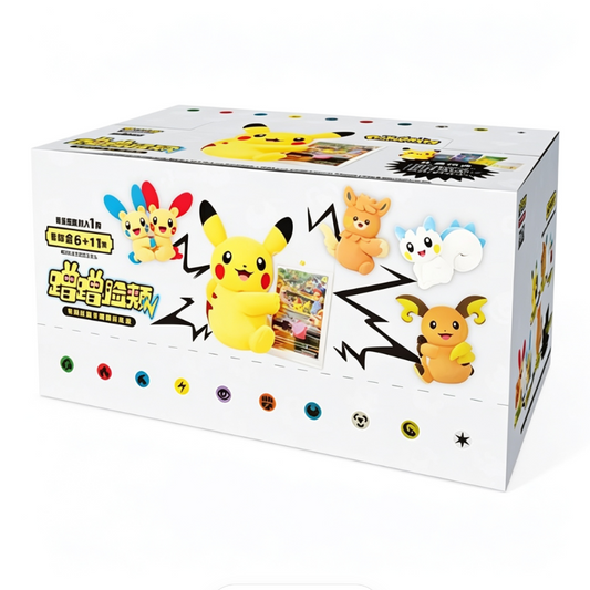 Pokémon Electric Plush Blind Box – Includes random electric-type plush, TCG card pack, and accessories, Scarlet & Violet series, collectible mystery box