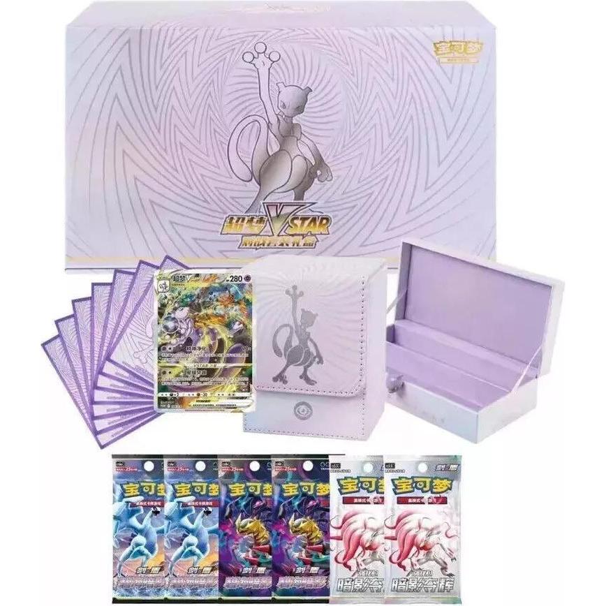 Pokémon Mewtwo VSTAR Collection Gift Box Simplified Chinese complete set met promo kaart, boosters en accessoires